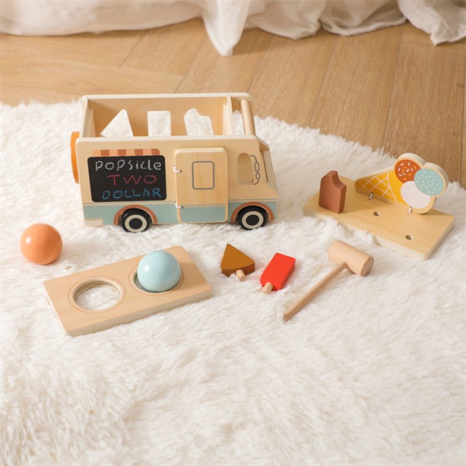 Multifunctional ice cream truck educational toy