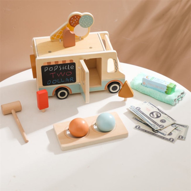 Multifunctional ice cream truck educational toy