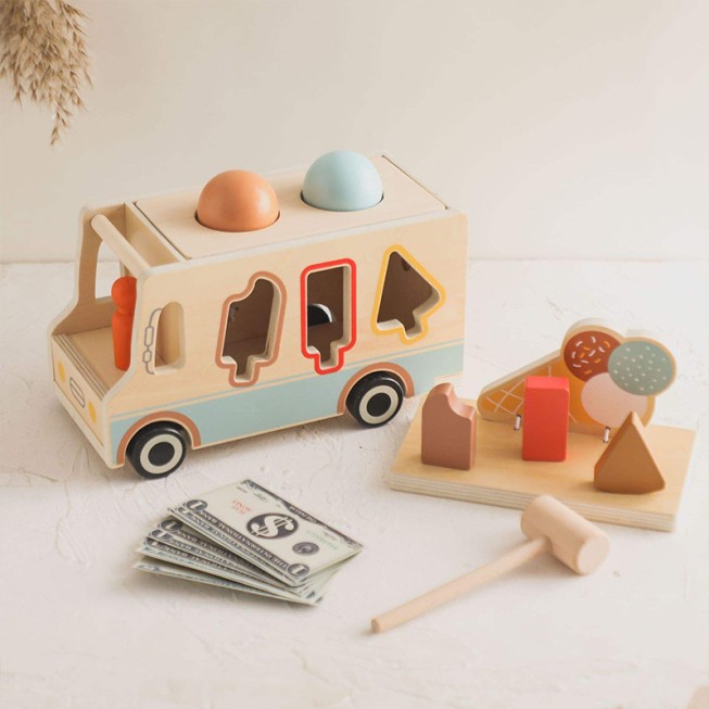 Multifunctional ice cream truck educational toy