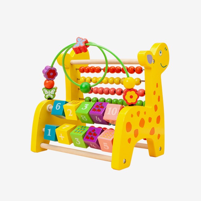 Giraffe-shaped abacus beads educational toy