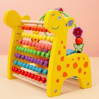 Giraffe-shaped abacus beads educational toy