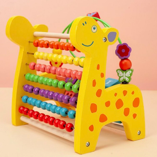 Giraffe-shaped abacus beads educational toy
