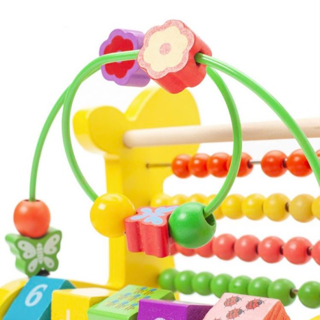 Giraffe-shaped abacus beads educational toy