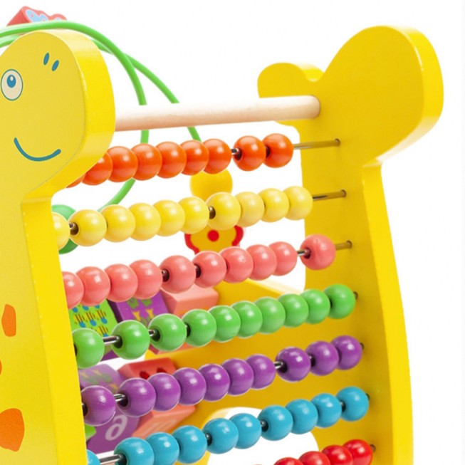 Giraffe-shaped abacus beads educational toy