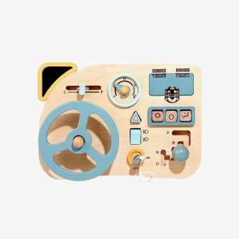 Steering wheel driving scene busy board educational toy