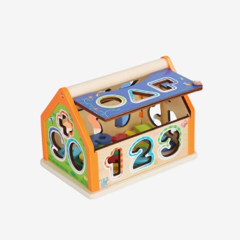 Jigsaw puzzle building block house educational toy