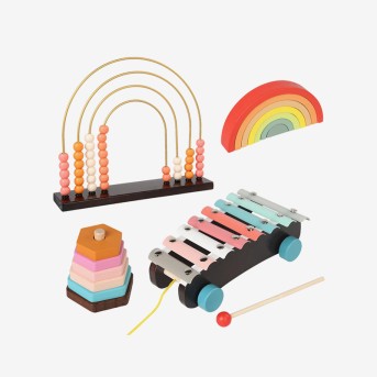 Early education wooden set of educational toys