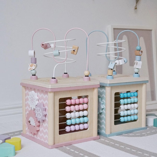 Cube bead maze busy box educational toy