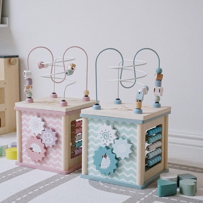 Cube bead maze busy box educational toy