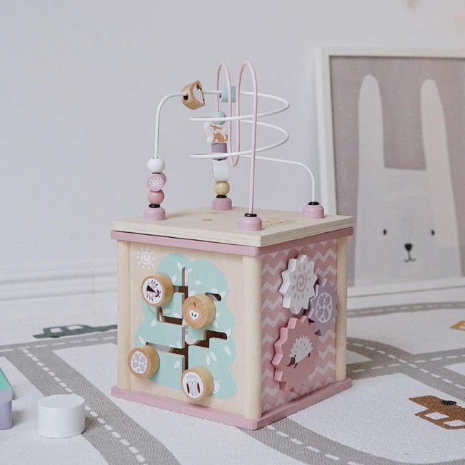 Cube bead maze busy box educational toy