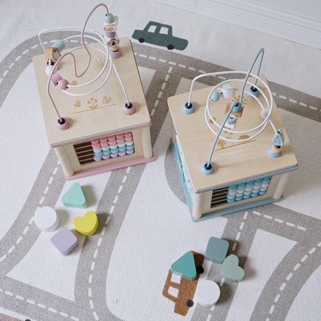 Cube bead maze busy box educational toy