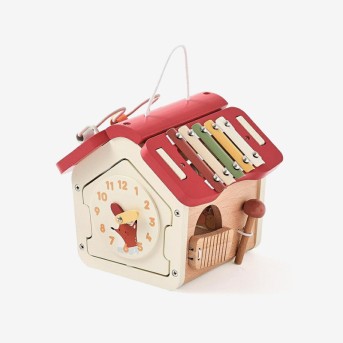 House-shaped busy box educational toy