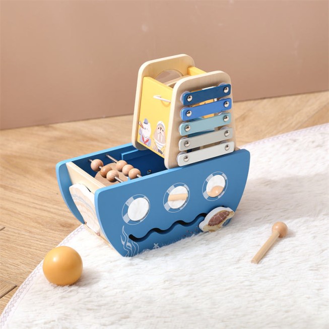 Ocean-themed ship-shaped educational toys