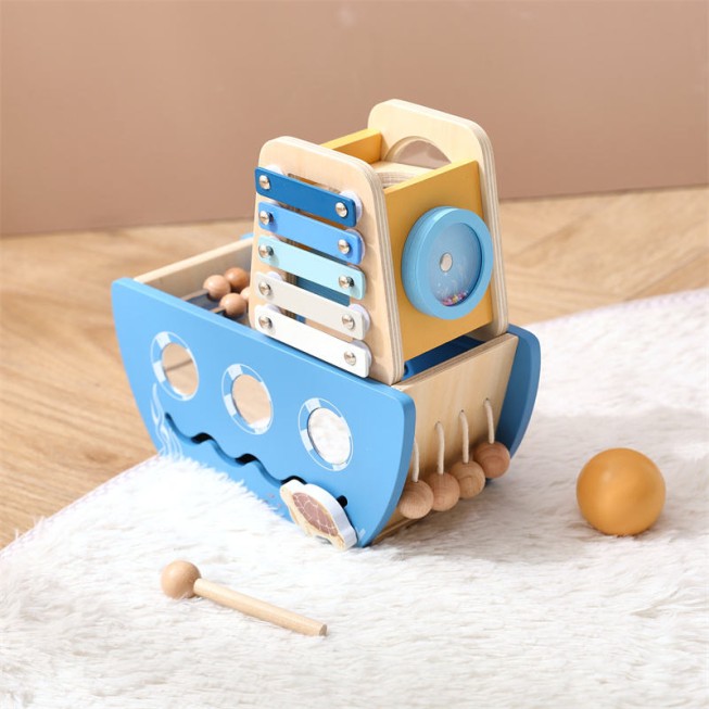 Ocean-themed ship-shaped educational toys