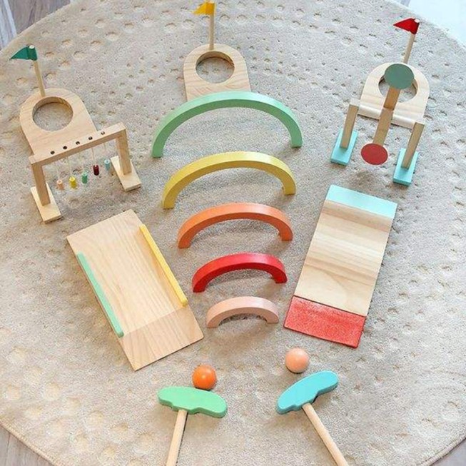 Rainbow-colored creative educational toys