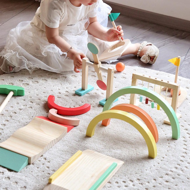 Rainbow-colored creative educational toys