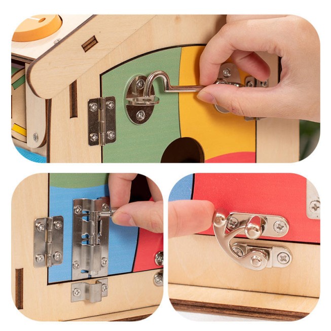 Multifunctional busy house educational toy