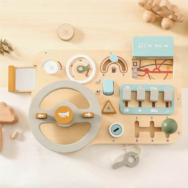 Simulated car driving busy board educational toy