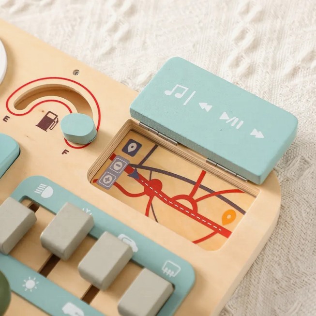 Simulated car driving busy board educational toy