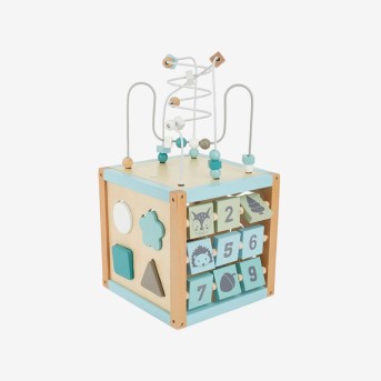 Interactive multi-functional cube puzzle toy