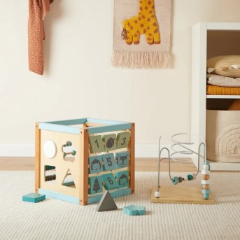 Interactive multi-functional cube puzzle toy