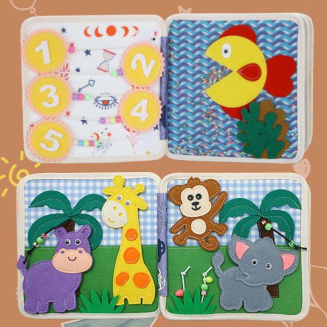 Early childhood learning felt activity board