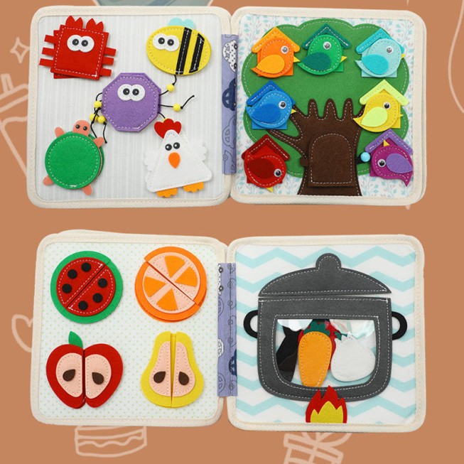 Early childhood learning felt activity board