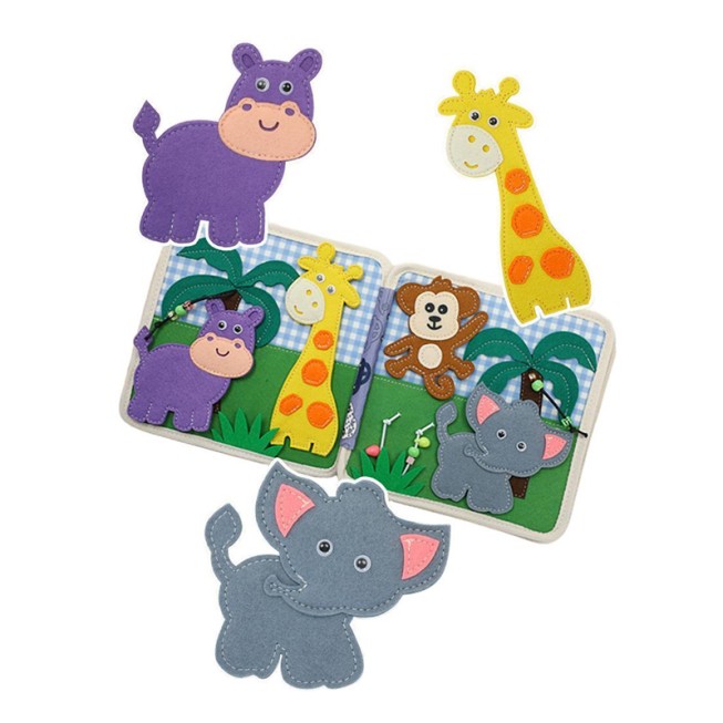 Early childhood learning felt activity board