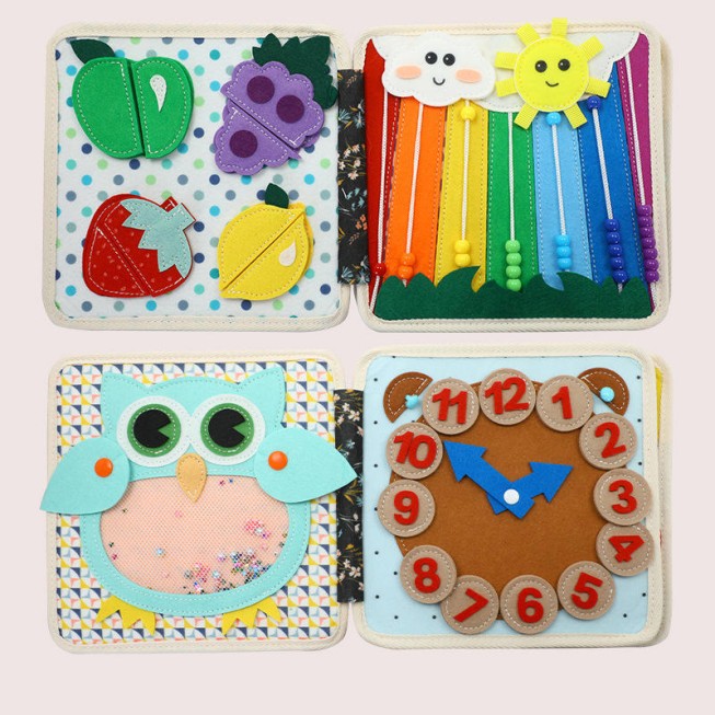 Durable and safe children's felt activity board