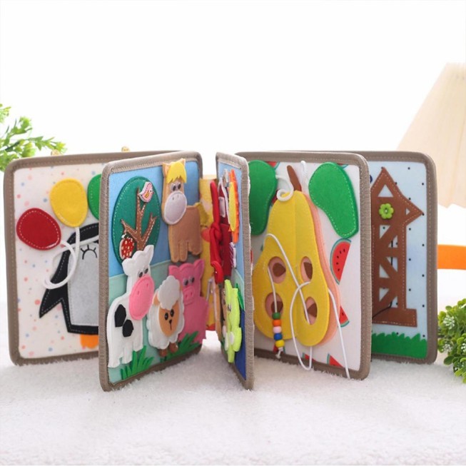 Soft and educational children's felt activity board