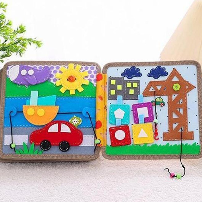 Soft and educational children's felt activity board