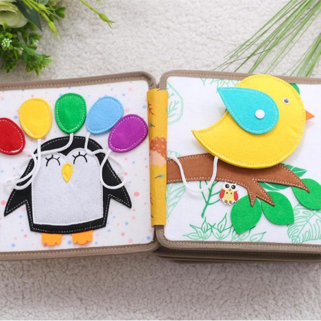 Soft and educational children's felt activity board