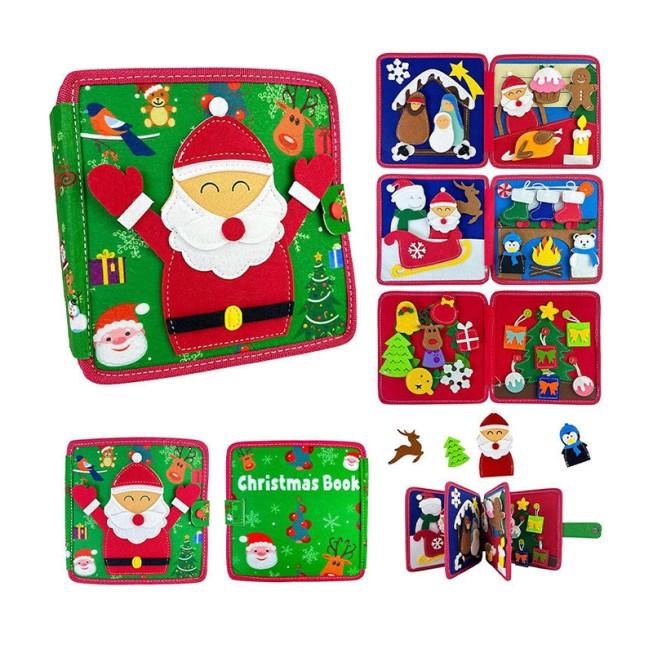 Christmas-themed children's felt activity board
