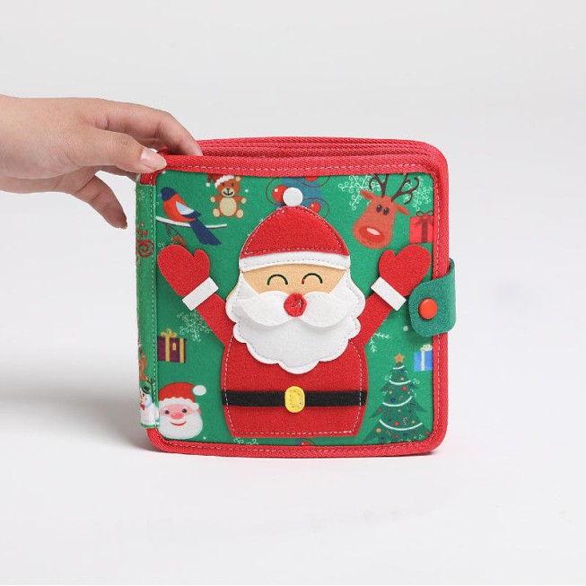 Christmas-themed children's felt activity board