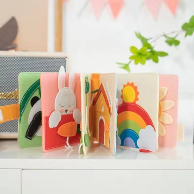 High-quality handmade children's felt activity board