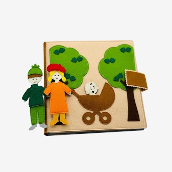 Educational velcro children's felt activity board