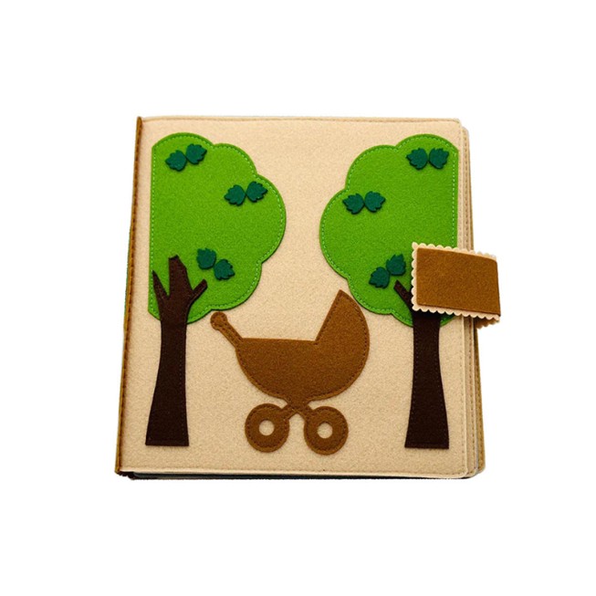 Educational velcro children's felt activity board