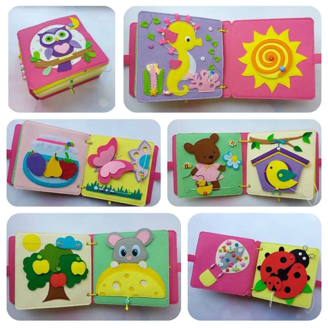 Eco-friendly educational children's felt activity board