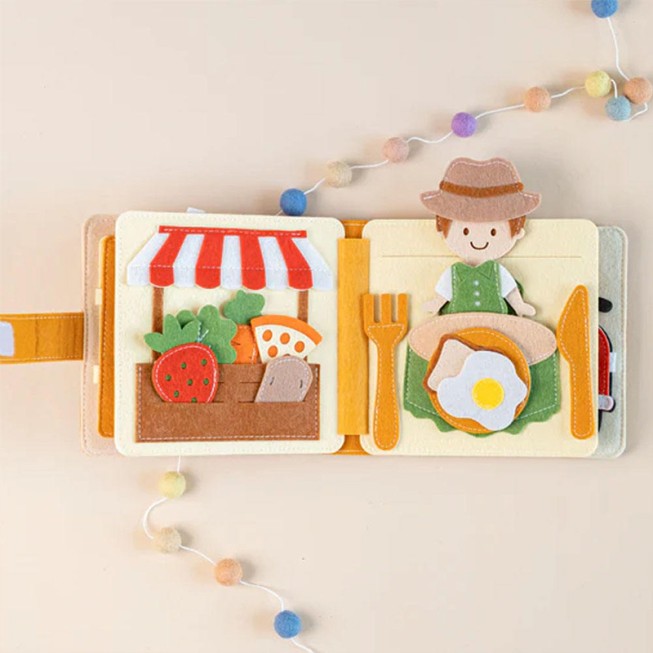 Cartoon eco-friendly children's felt activity board