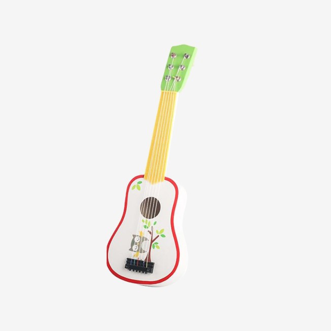 Miniature wooden guitar baby musical toy
