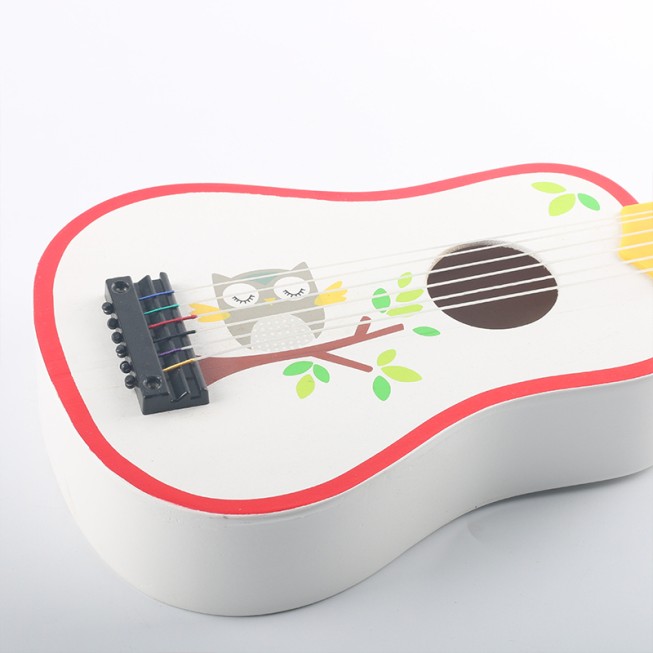 Miniature wooden guitar baby musical toy