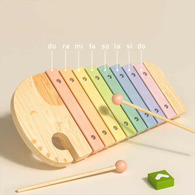 8-key wooden xylophone baby musical toy