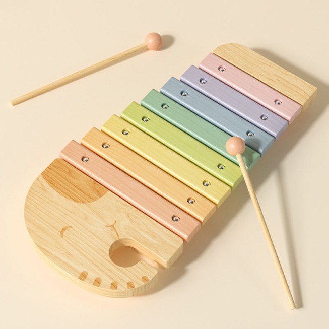 8-key wooden xylophone baby musical toy