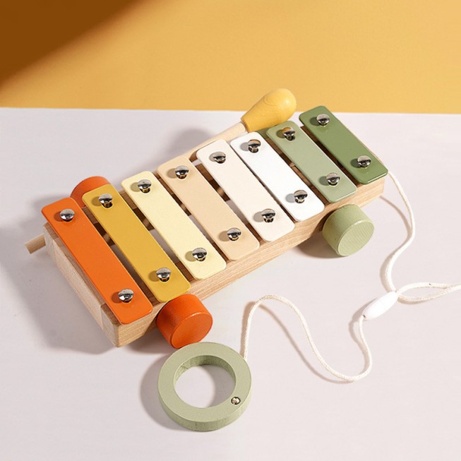 Wooden seven-piece baby musical toy set
