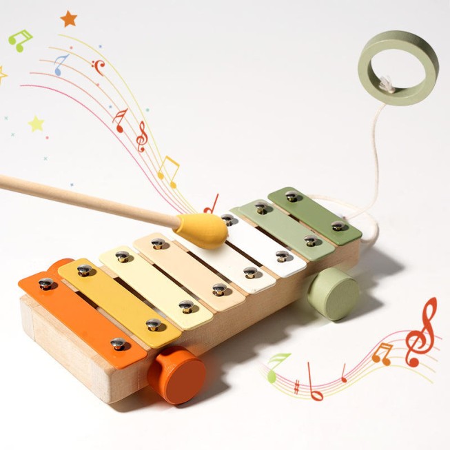 Wooden seven-piece baby musical toy set