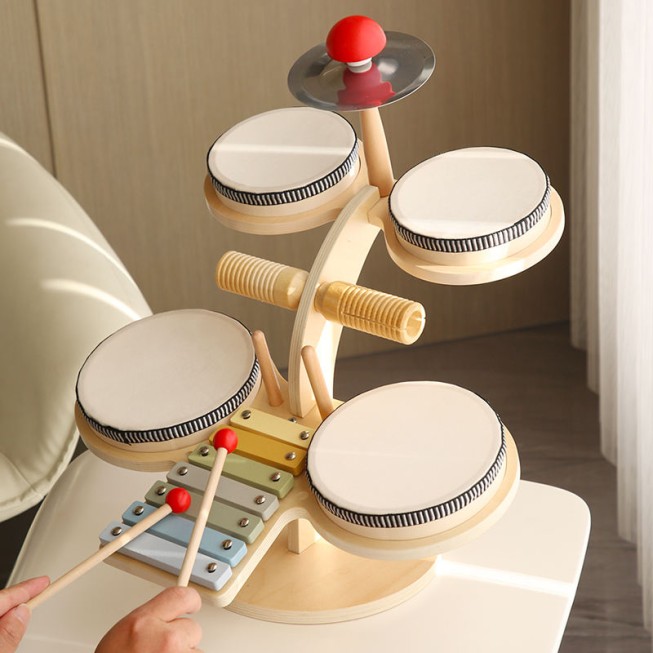 Multifunctional drum set musical toy for babies