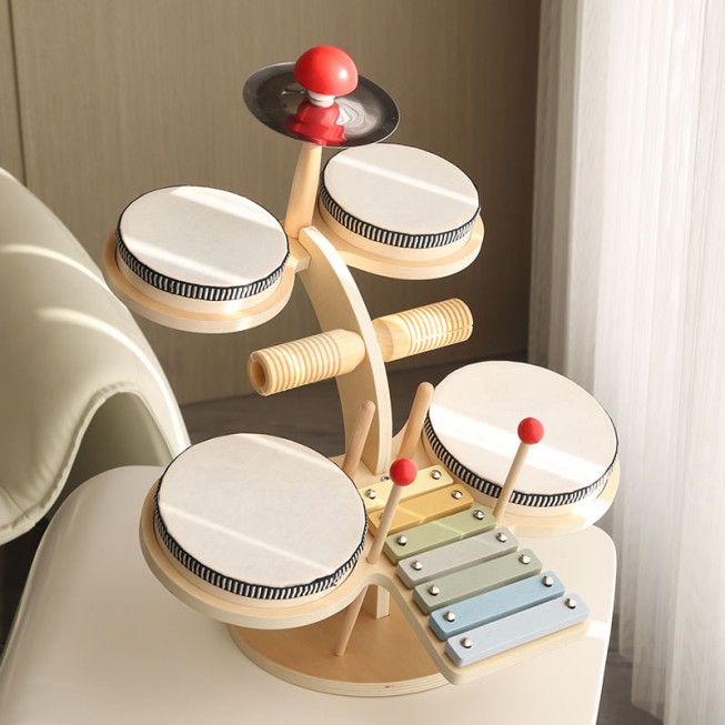 Multifunctional drum set musical toy for babies