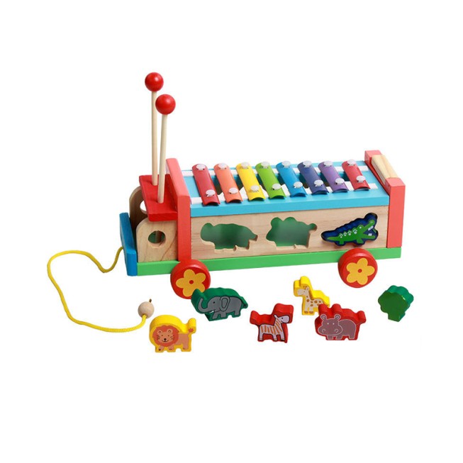 Animal-themed pull-along musical toys for babies