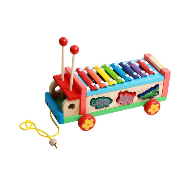 Animal-themed pull-along musical toys for babies