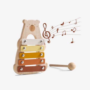 Cartoon bear playing piano - baby musical toy